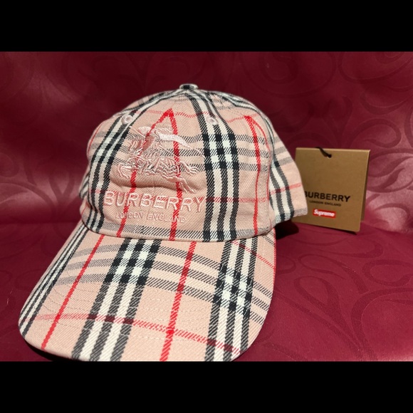 Brand New Supreme x Burberry 6-Panel Cap - Picture 2 of 2